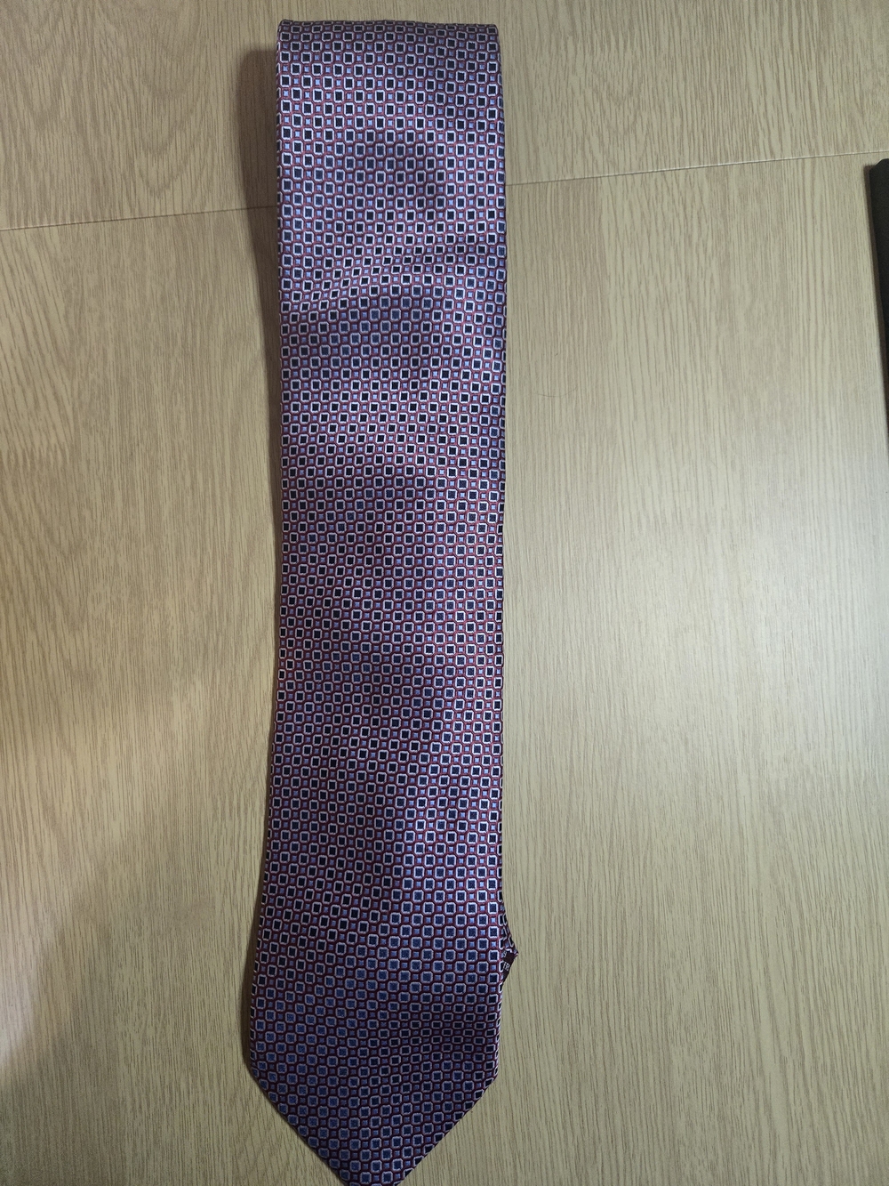 Covington Burgundy Geometric Woven Silk Tie